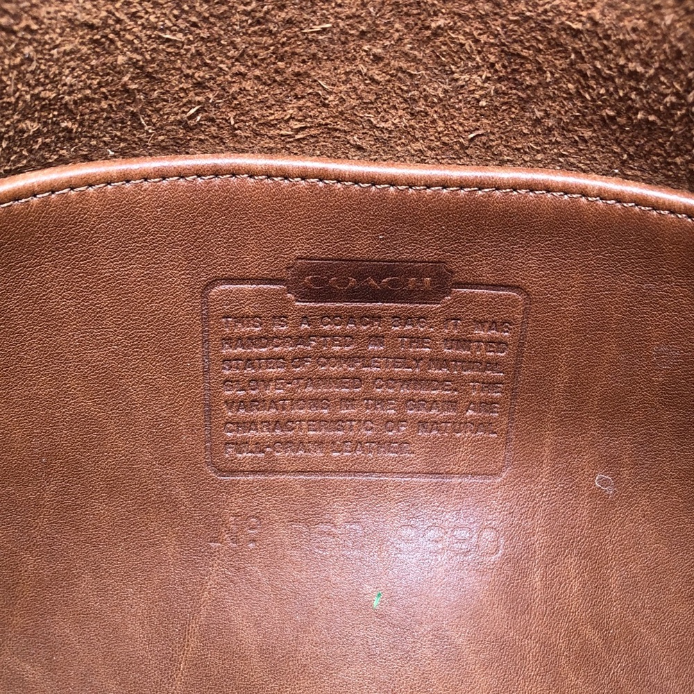 Coach Taft Vintage Bag British Tan USA 1996 #9980 Glovetanned Leather AMAZING - Picture 10 of 17